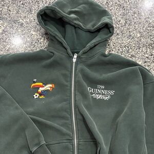 Abercrombie & Fitch Guinness Beer Dark Green Zip-Up Hoodie large